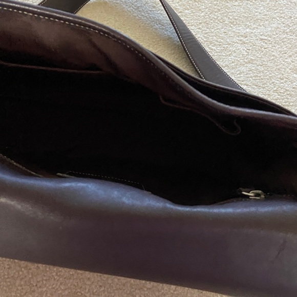 Coach Vintage Dark Brown Leather Messenger Bag #NoK1S-7750 with silver hardware - Picture 12 of 16